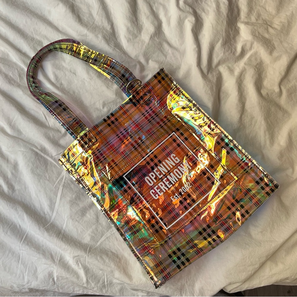 opening ceremony mirror check tote bag